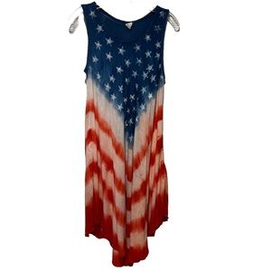 Ace Fashion American Flag Midi Dress